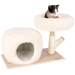 VOSS.pet Naturholz Kratzbaum Mary - mit Premium Design Kratzhöhle, 42cm