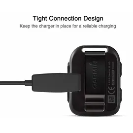 INF Clip-Ladegerät für Garmin Forerunner 235/735XT/630/645/230/Vivomove/Approach S20 / Schwarz