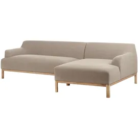Beliani Ecksofa Taupe 3-Sitzer linksseitig