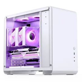 Jonsbo U4 Mini Micro-ATX-Gehäuse, Tempered Glass - weiß Micro-Tower Gehäuse, Weiss