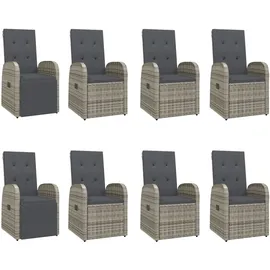 vidaXL Garten-Essgruppe 9-tlg. Grau