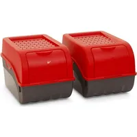Novaliv 2x Mittel 5L rot Gemüsebox Kartoffel Aufbewahrungsbox Vorratsdose