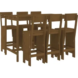vidaXL Gartenbar-Set 7-tlg. Honigbraun