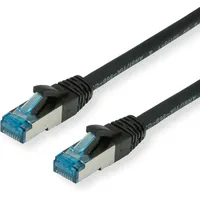 VALUE Patchkabel Kat.6A (Class EA) S/FTP (PiMF), LSOH, schwarz, 0,15 m