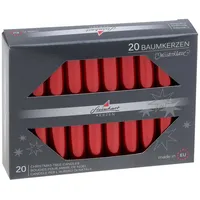Stumpenkerzen Baumkerzen Edelglanz Rot 95 x Ø 13 mm,