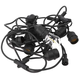 VELAMP CASSIOPEA: Solargirlande IP44, 10 LED-Leuchtmittel, schwarz
