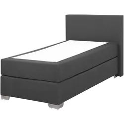 Boxspringbett Stoff PRESIDENT 90 x 200 cm Dunkelgrau