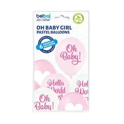 Ballon 30 cm 6 Stück - Oh Baby Girl