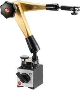 HG Hydraulisches Magnet-Messstativ (mit Fuß) mit mechanischer Feineinstellung am Fuß, Ausladung: 300 mm