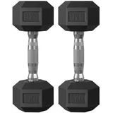 SONGMICS Hantel-Set , Hanteln 2er Set, Kurzhantel-Set, für Workout, Fitnesstraining, Gewichtheben für Zuhause, Fitnessstudio