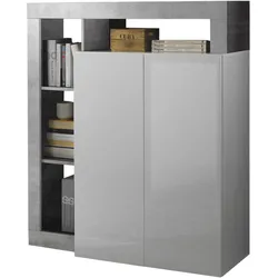 Highboard INOSIGN "Hamburg", grau (weiß, betonoptik), B:108cm H:126cm T:42cm, Sideboards, Breite 108 cm