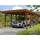 SKANHOLZ Friesland Einzelcarport 3,97 x 8,60 m nussbaum inkl. EPDM-Dachfolie
