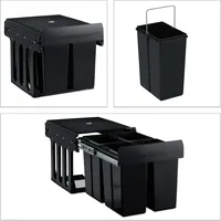 Relaxdays Einbaumülleimer 32 l Schwarz