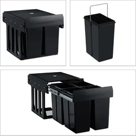 Relaxdays Einbaumülleimer 32 l Schwarz