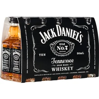 Jack Daniel's Old No. 7 Tennessee Whiskey 40% Vol. 10 x 50 ml