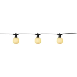 LED Lichterkette CIRCUS Party Garten Lichterkette 10 matte Kugeln 5m für Außen