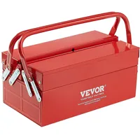 Vevor Werkzeugkasten 355,6x200x165mm, 2-stöckig, 3-Fach, Werkzeugkiste mit Griff &