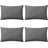 vidaXL Gartenkissen 60 x 40 cm grau 4 St.