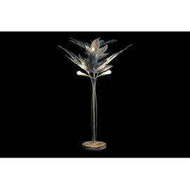 DKD HOME DECOR Stehlampe DKD Home Decor Grau Metall Tropical Pflanzenblatt (51 x 51 x 87 cm)
