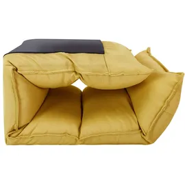 vidaXL Bodenstuhl Faltbar Senfgelb Stoff