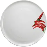 CreaTable Pizzateller mit Motiv, Ø 33 cm, weiß Porzellan, 4 St.), Teller Weiss
