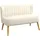 Homcom Sofa 2-Sitzer Stoffsofa Polstersofa Loungesofa breit Cremeweiß