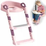 Toilettensitzauflage mit Leiter für Kinder, Toilettentreppe KIDDISTEP Pink