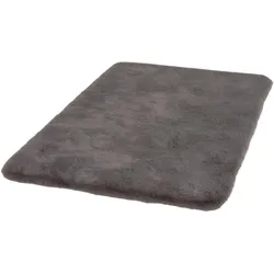 WOHNEN-Kollektion Badematte »Bali«, rutschhemmend beschichtet, fußbodenheizungsgeeignet, Fell Haptik, kuschelig, Badezimmerteppich, waschbar, 37641348-4 grau 1 St.