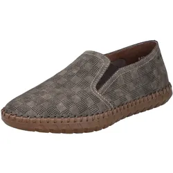 Slipper RIEKER, Herren, Gr. 46, braun (kaffee), Lederimitat, sportlich, Schuhe, Loafer, Schlupfschuh, Casual-Slipper mit kleinen Stretcheinsätzen