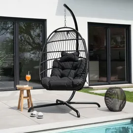 Home Deluxe Hängesessel Loma Schwarz