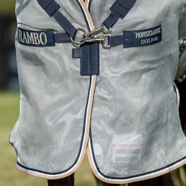 Horseware Rambo Protector Integrated Pferdedecke 125 cm Beige/Silber/Weiß