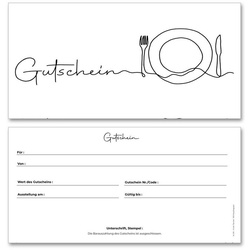 Frank Paperman Geschenkkarte, Gutschein, Gastronomie, Gutschein Restaurant als Geschenkkarten, 100 % Recyclingpapier