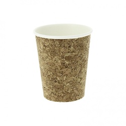 200 Stk. Kaffeebecher zum Mitnehmen aus kompostierbarem Karton und Korken Ref PW210CORK8