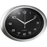 Alco Wanduhr oval 40,0 cm 186-11 silber/schwarz