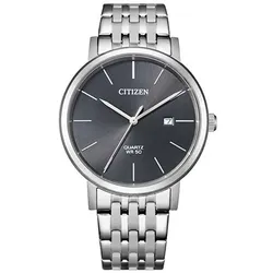 Quarzuhr CITIZEN "BI5070-57H", silber (silberfarben), Armbanduhren, Herren, Armbanduhr, Herrenuhr, Edelstahlarmband, Datum