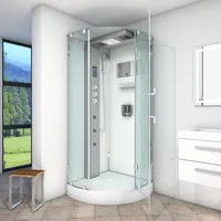 AcquaVapore D37-20R1 Dusche Duschtempel Komplett Duschkabine -Th. 100x100 ohne 2K Scheiben Versiegelung