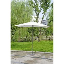 Gartenschirm Sonnenschutz Sonnenschirm Schirm mit 6 Streben 250 x 145 cm Creme