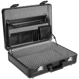 anndora Aktenkoffer DK-201606, schwarz, mit 2 TSA-Schlössern, aus Aluminium Attaché Koffer TSA Zahlenschloss abschließbar