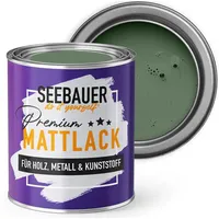 Seebauer DIY Mattlack Dunkelgrün 750ml für Innen & Außen