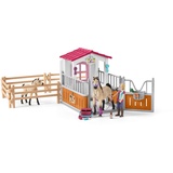 schleich 42369 Pferdebox mit Arabern und Pferdepflegerin, für Kinder ab 5 Jahren, Horse Club - Spielset