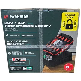 Parkside Park Side Parkside Akku X20V Team 2Ah und Ladegerät mit Active Cell Balancing