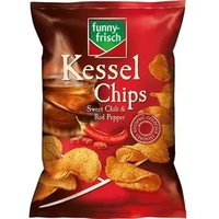 funny-frisch Chips Kessel Sweet Chili und Red Pepper, Kartoffelchips, 120g