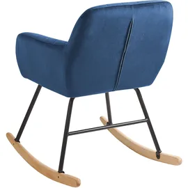 Beliani Schaukelsessel LIARUM Samtstoff 0 x 0 x 0 cm Blau