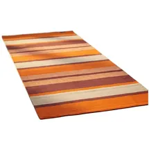 Yogishop Yogateppich Cotton Rug - Striped 201 x 70 x 0.3 cm, orange