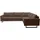 PLACES OF STYLE Ecksofa »Pinto, XXL, 250/290 cm, langer Schenkel, Ottomane«, Cord, Chenille, Lederoptik, mit Keder, Metallfüße, Wellenunterfederung