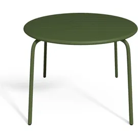vente-unique Gartentisch Ø 110 x 0 cm Khaki/Grün