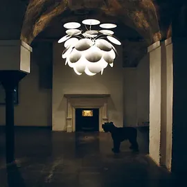 Marset Discocó Pendelleuchte, schwarz/gold - ø53 cm