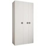abiks möbel Drehtürenschrank COMO 120 x 245,5 x 40 cm Weiß