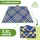 krumad Picknickdecke XXL 200 x 200 cm marineblau-orange