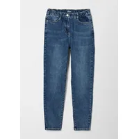 s.Oliver Ankle-Jeans Mom / Relaxed Fit / High Rise / Tapered Leg Blue Stretched den 140/REG